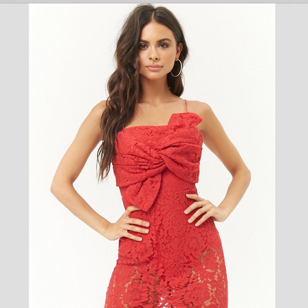 Forever 21 Lace Bow Cami Dress NWT